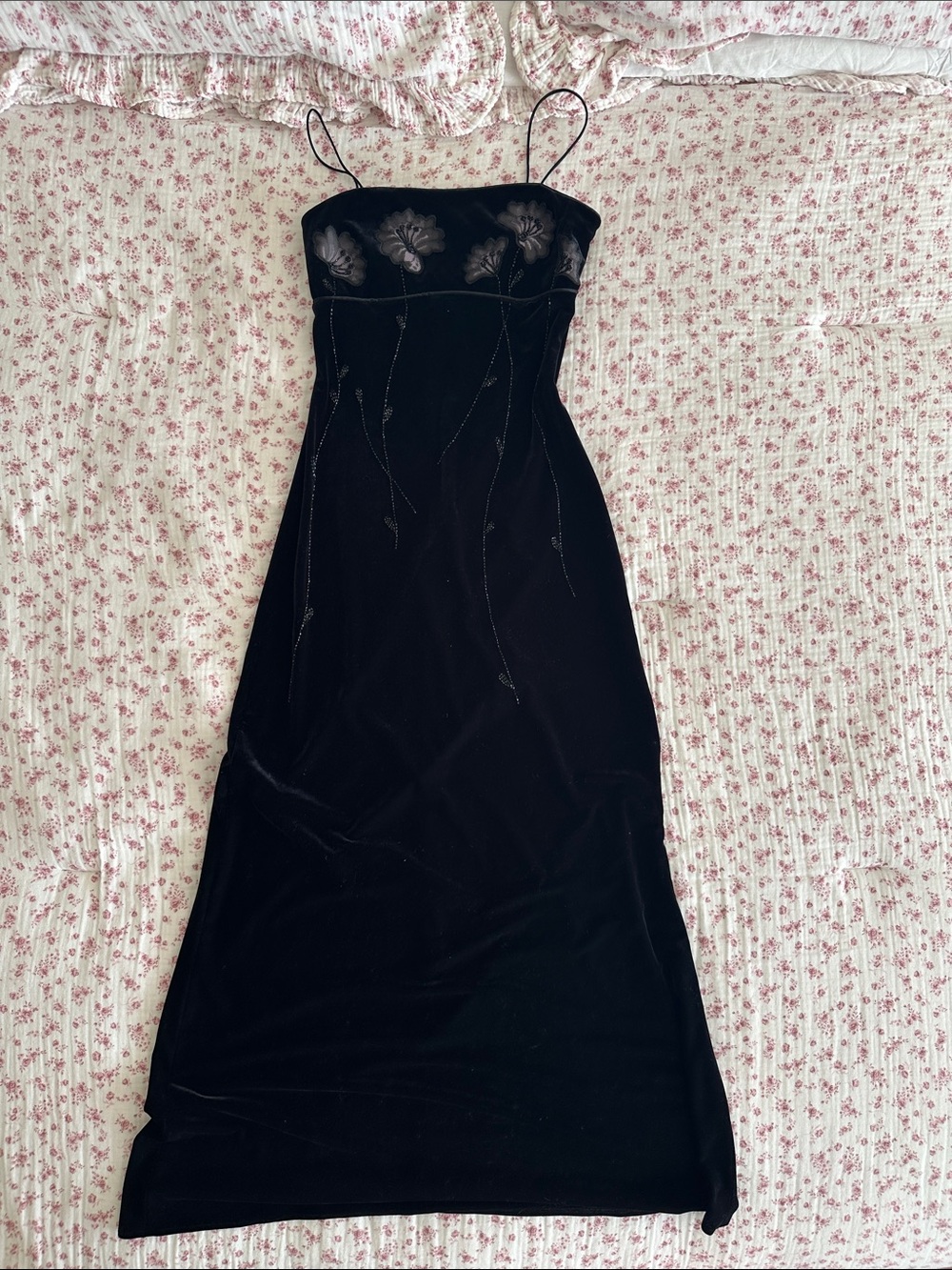 Deadstock Beaded Cache Full Length Dress